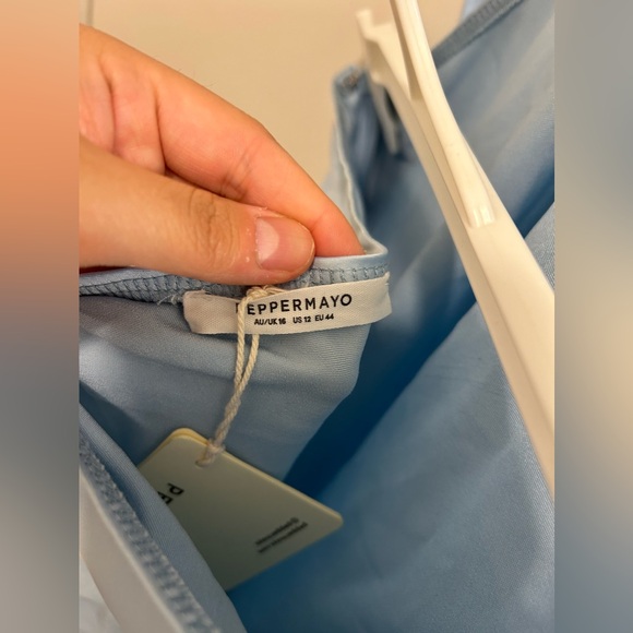 NWT Peppermayo Marseille Mini Dress in Baby Blue - Picture 12 of 12